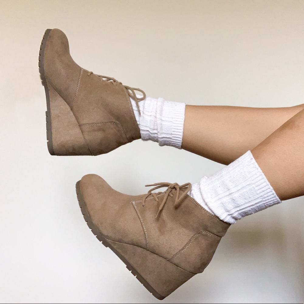 Suede Beige Booties